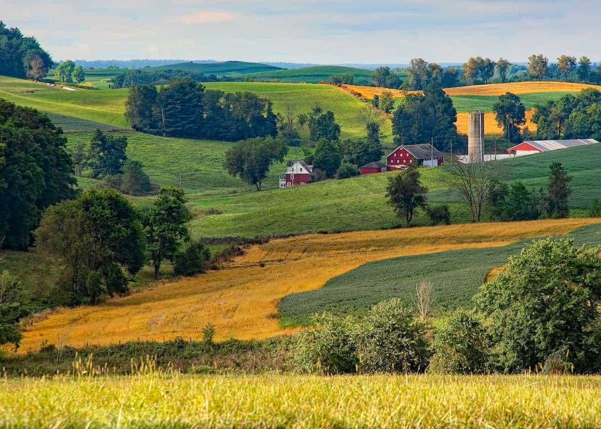 The rural countryside outside Landen Ohio